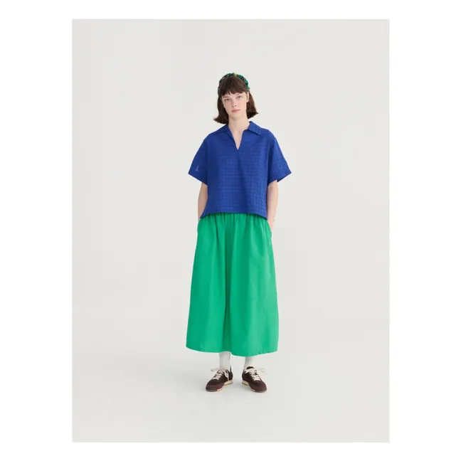 Jupe Evasé Coton Bio | Vert