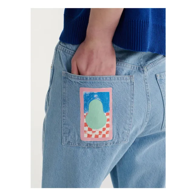 Pantalon Poire Coton Bio | Bleu Clair