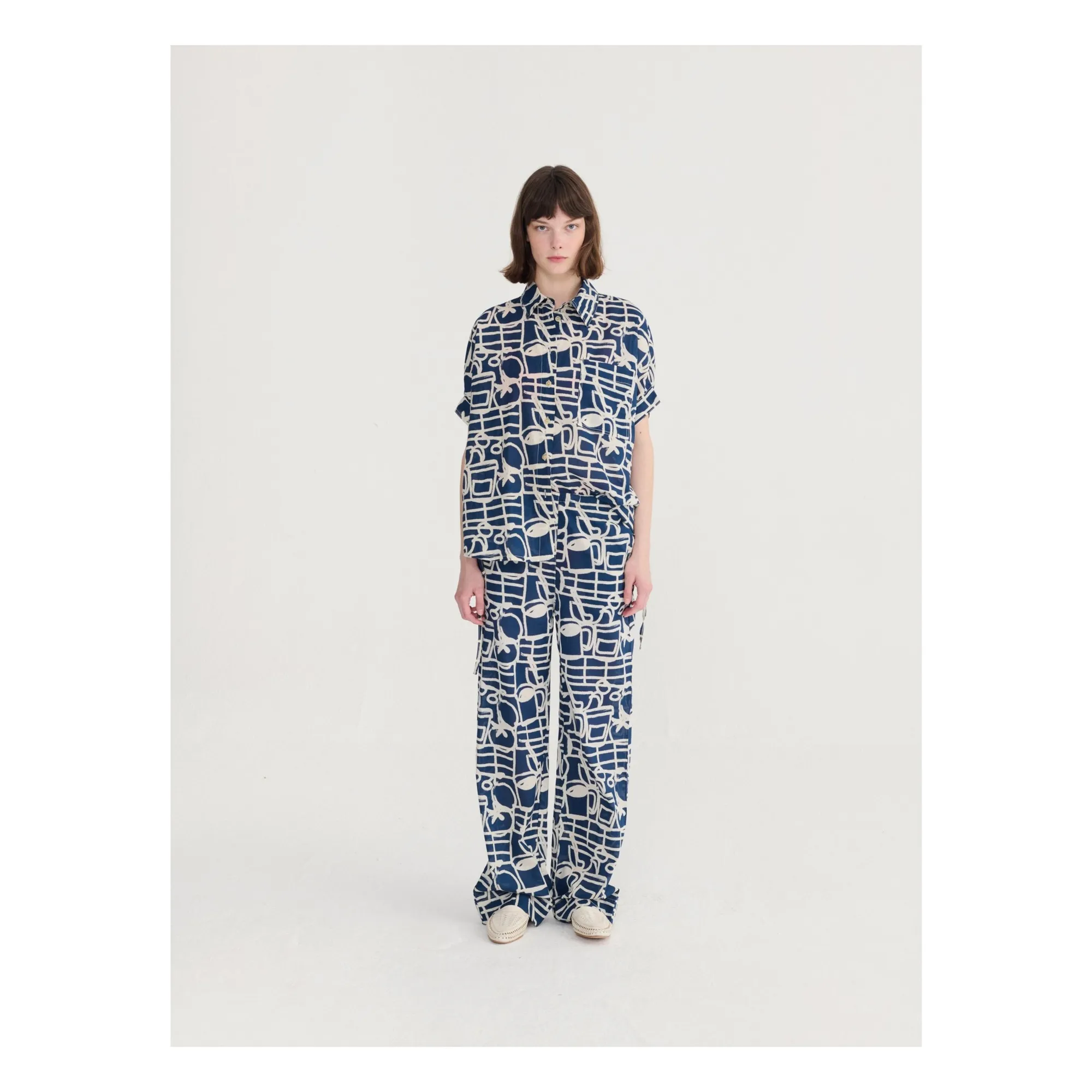 Pantalon Cookery Festival Coton Bio | Bleu marine- Image produit n°1