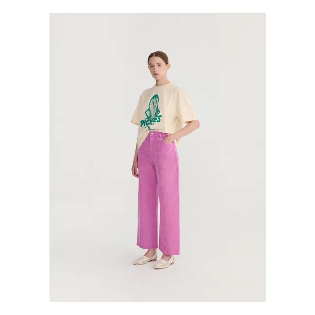 Pantalon Boot Cut Coton Bio | Violet