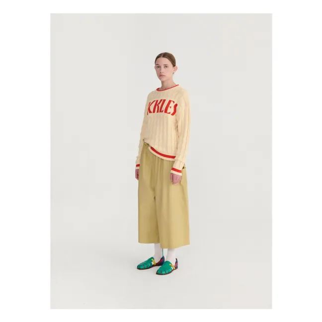 Pantalon Paper Touch Coton Bio | Vert kaki