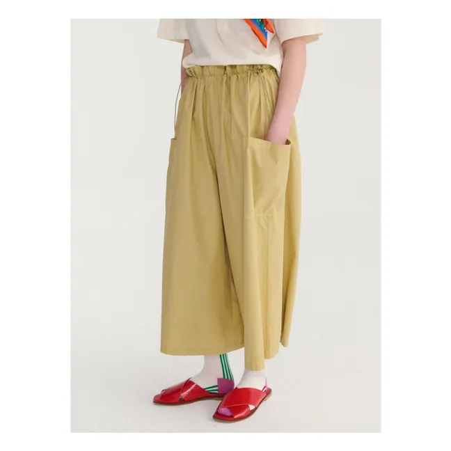 Pantalon Paper Touch Coton Bio | Vert kaki