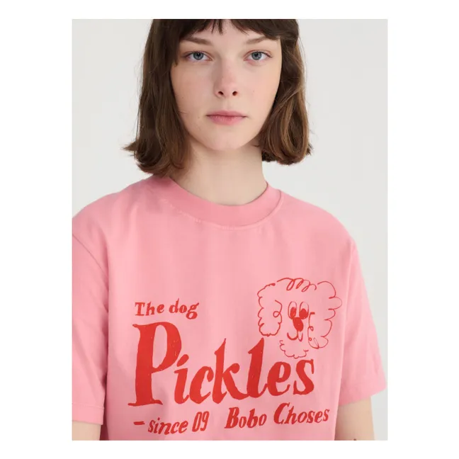 T-shirt The Dog Pickles Coton Bio | Rose
