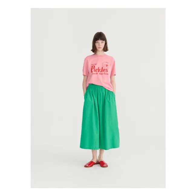 Jupe Evasé Coton Bio | Vert