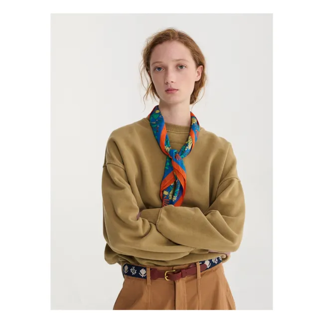 Foulard Color Herbalist Soie et Coton | Bleu