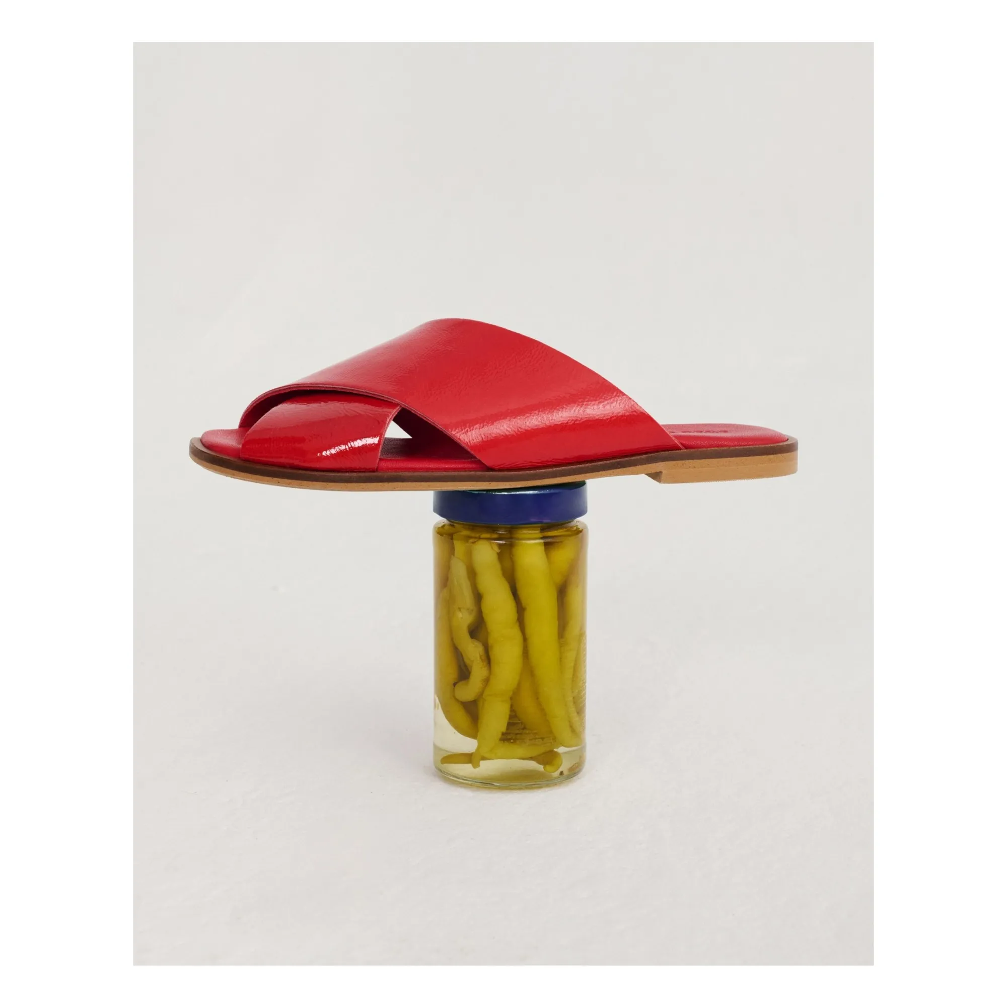 Sandales Cuir Verni | Rouge- Image produit n°5