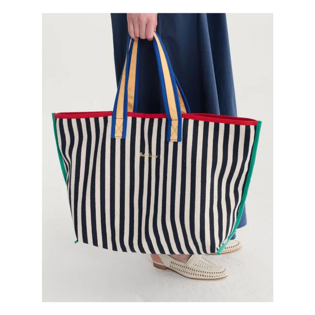 Sac Color Block Coton Recyclé | Bleu