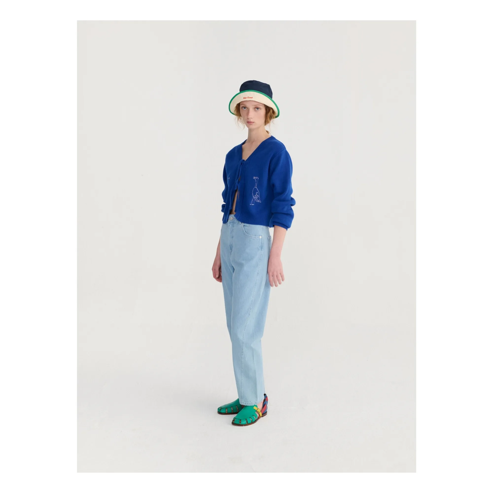 Chapeau Color Block Coton Recyclé | Bleu- Image produit n°4