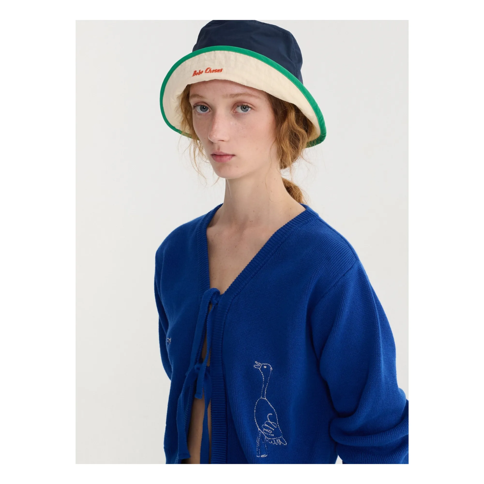 Chapeau Color Block Coton Recyclé | Bleu- Image produit n°5