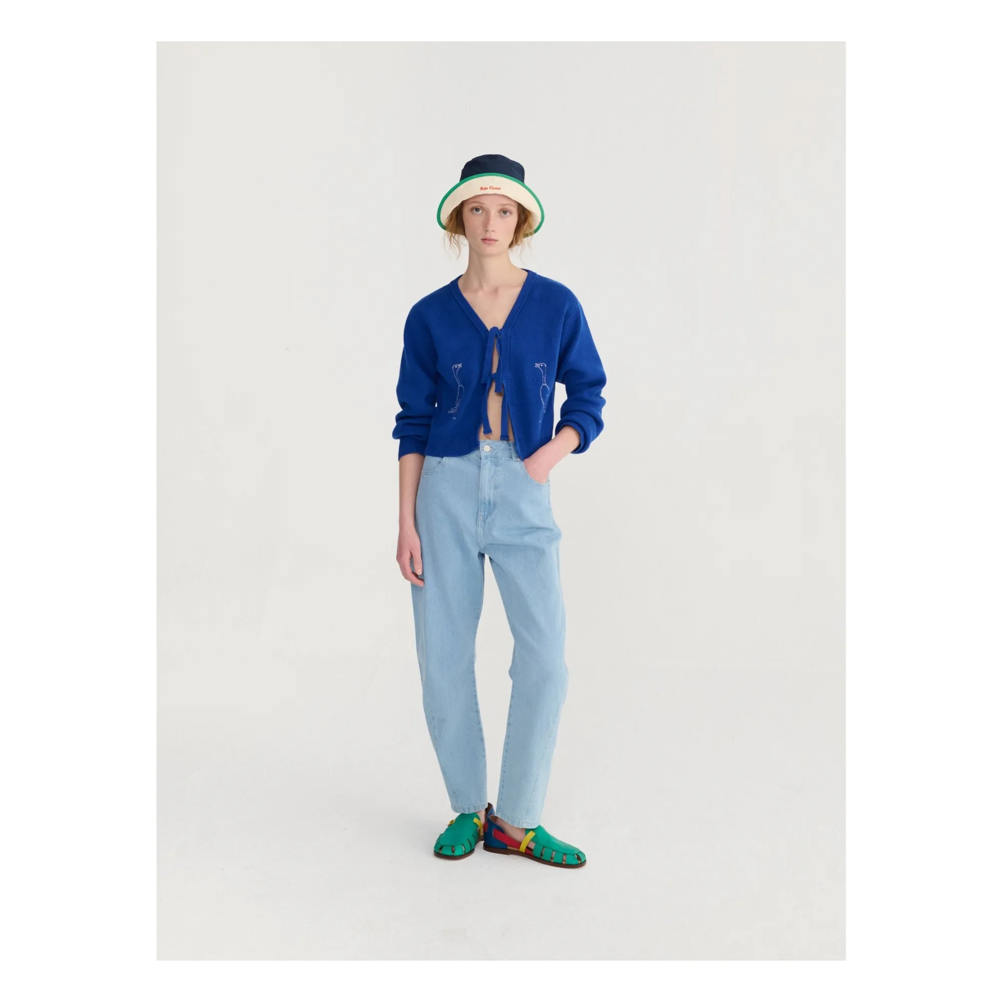 Chapeau Color Block Coton Recyclé | Bleu- Image produit n°1