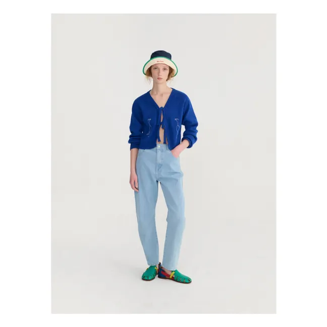 Chapeau Color Block Coton Recyclé | Bleu