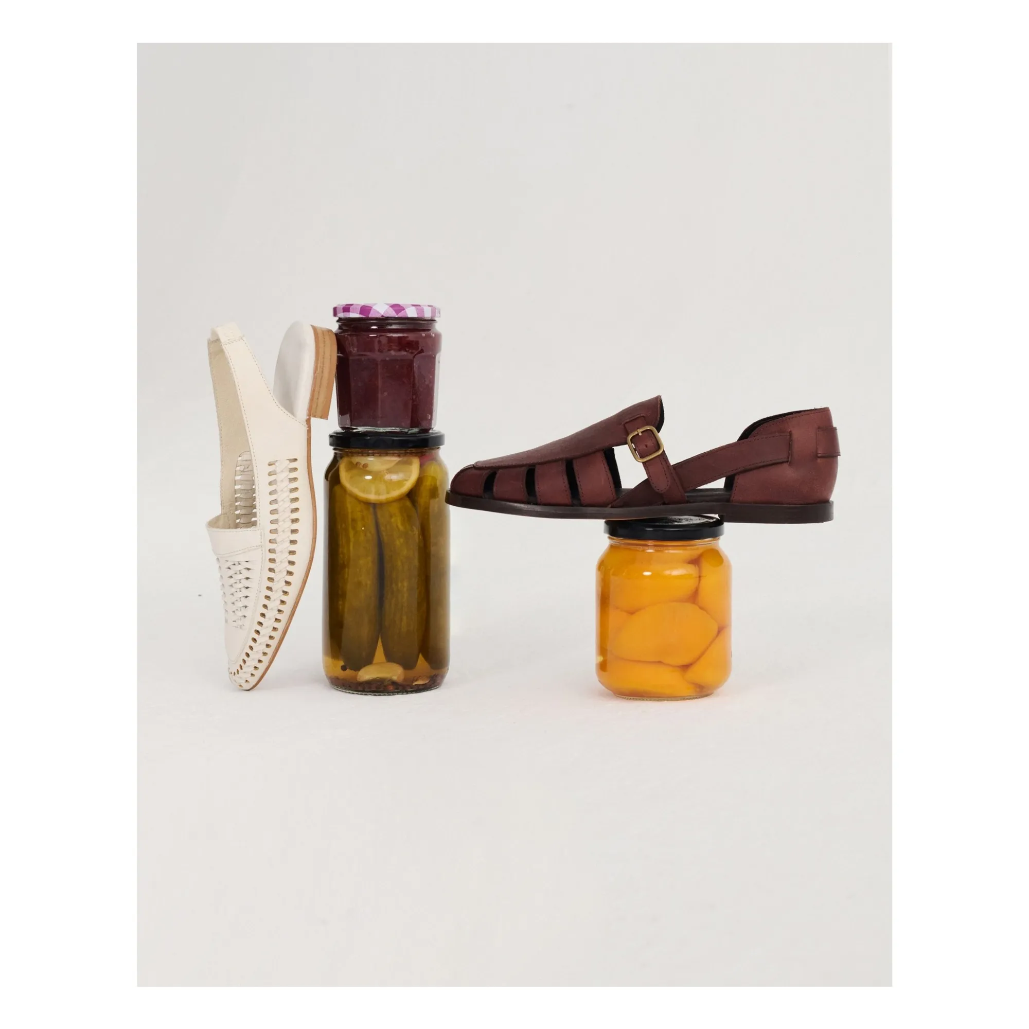 Slingback Cuir Tressé | Ecru- Image produit n°8