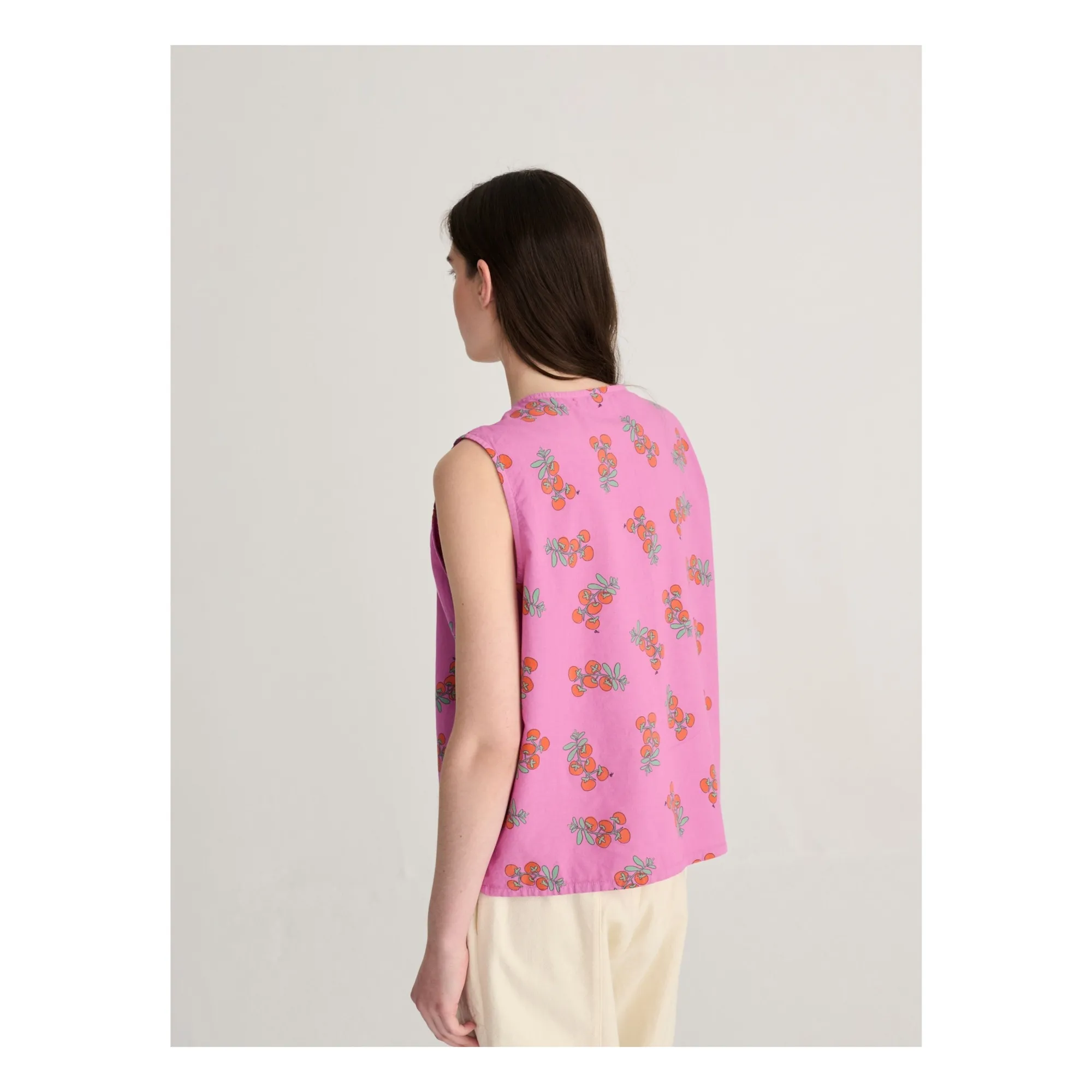 Top Tomatoes Print Coton Bio | Violet- Image produit n°4