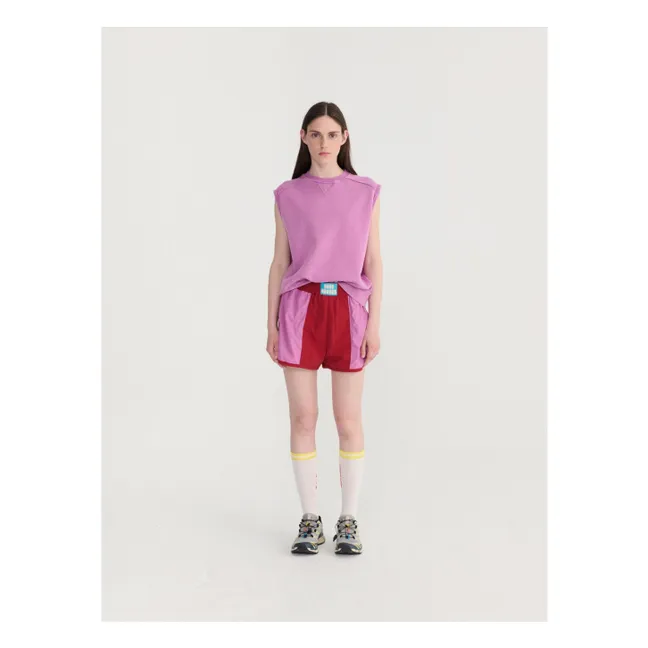 Organic cotton sleeveless sweatshirt | Purple