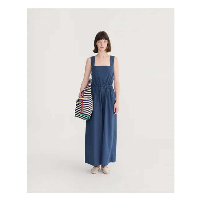 Cotton overalls | Navy blue