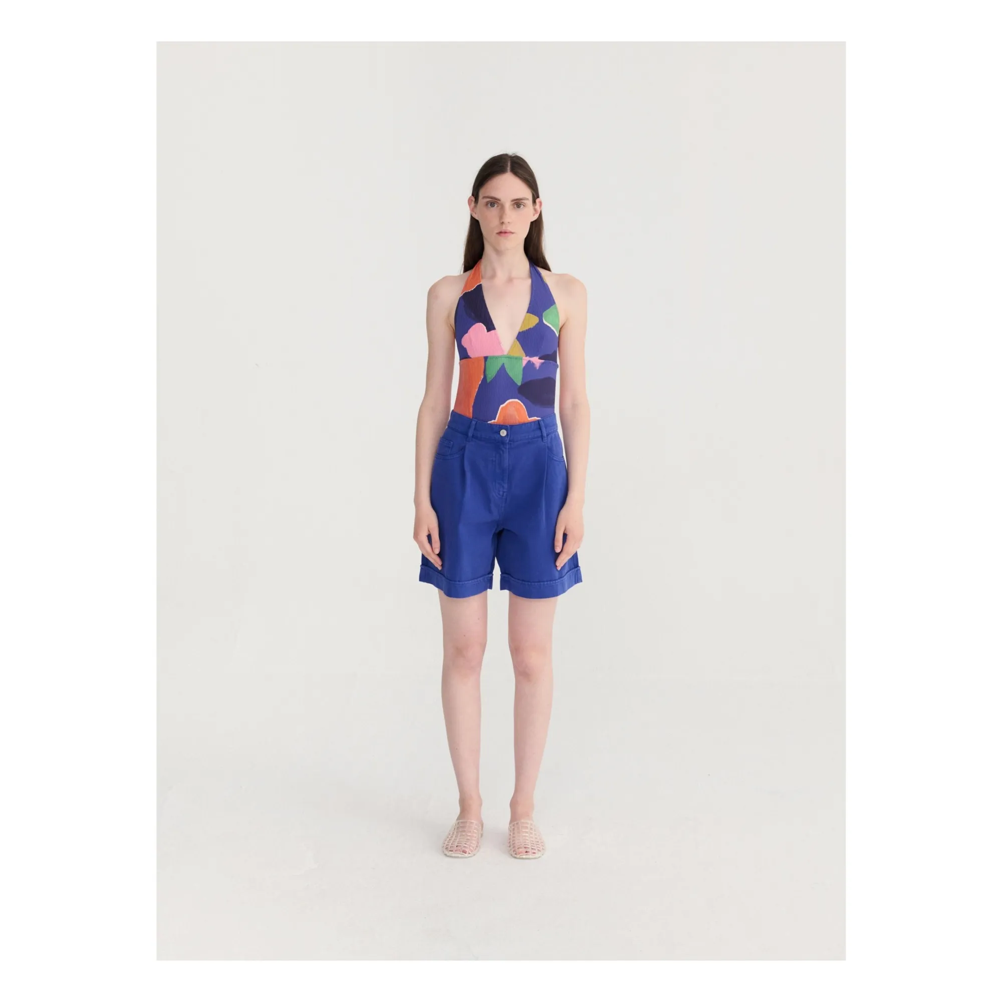 Maillot Une Pièce Blooming Color | Bleu- Image produit n°5