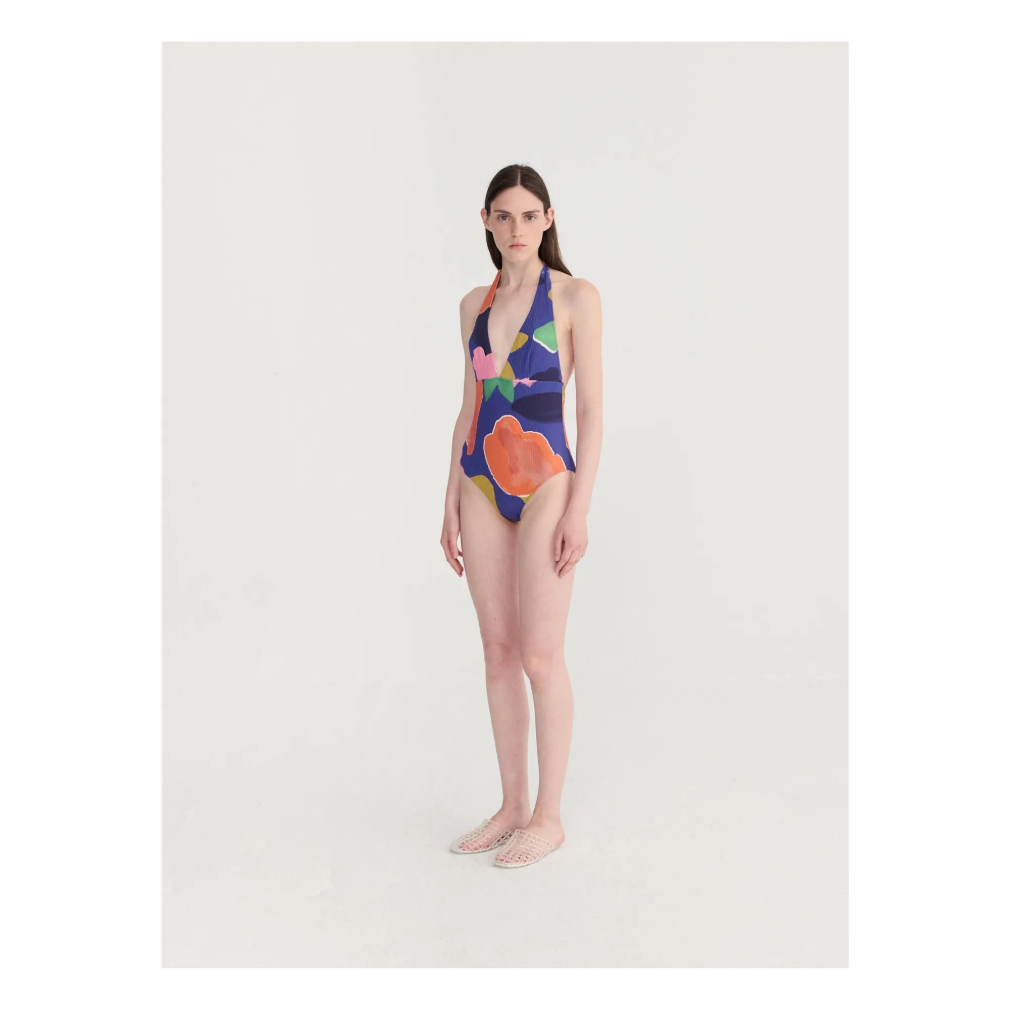 Maillot Une Pièce Blooming Color | Bleu- Image produit n°2