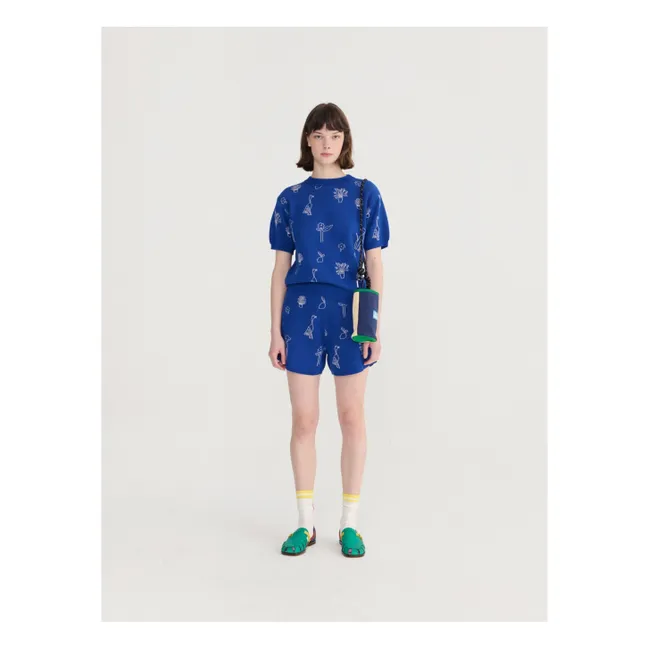 Short Summer Trip Coton Bio | Bleu