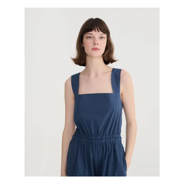 Cotton overalls | Navy blue