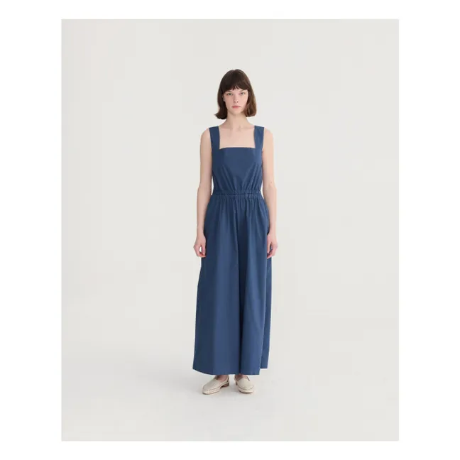 Cotton overalls | Navy blue