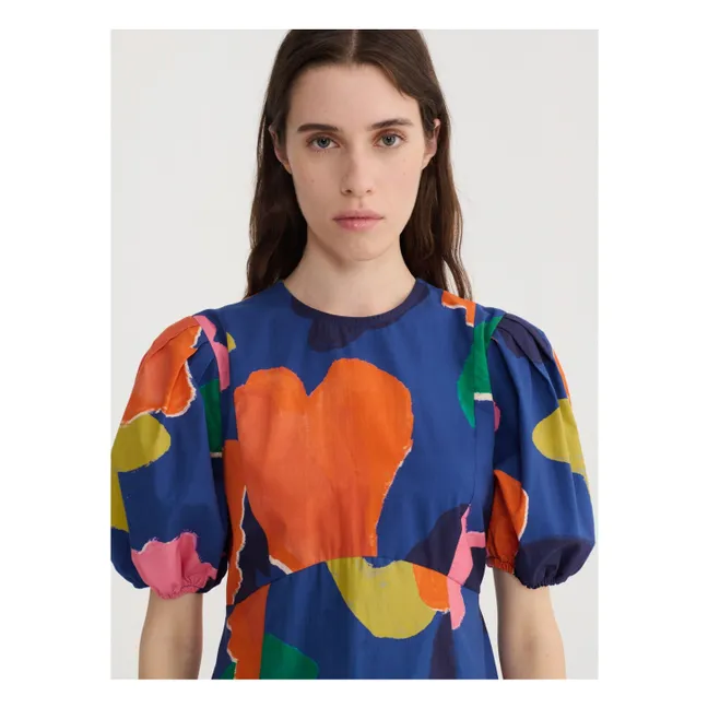 Robe Blooming Color Coton Bio | Bleu