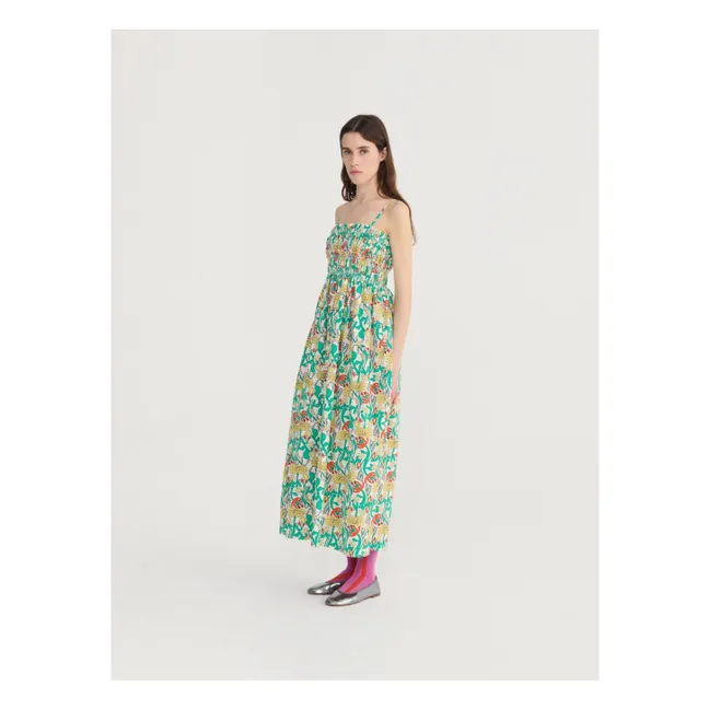 Herbalist strapless organic cotton dress | Ecru