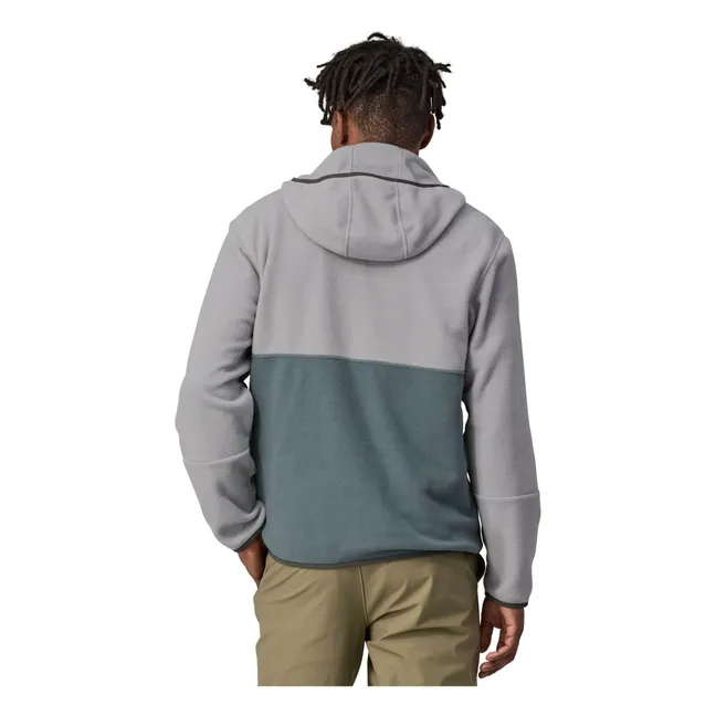 Microdini Zip Fleece Fibras recicladas | Verde Gris