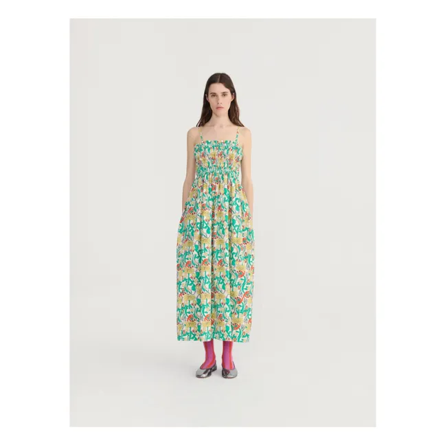Herbalist strapless organic cotton dress | Ecru