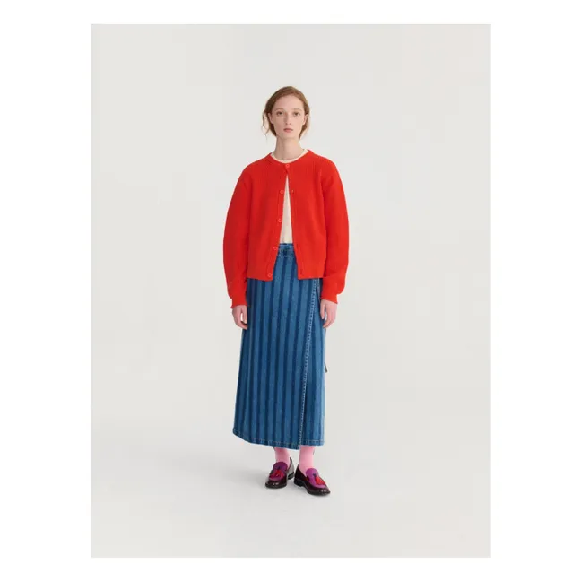 Denim organic cotton skirt | Blue