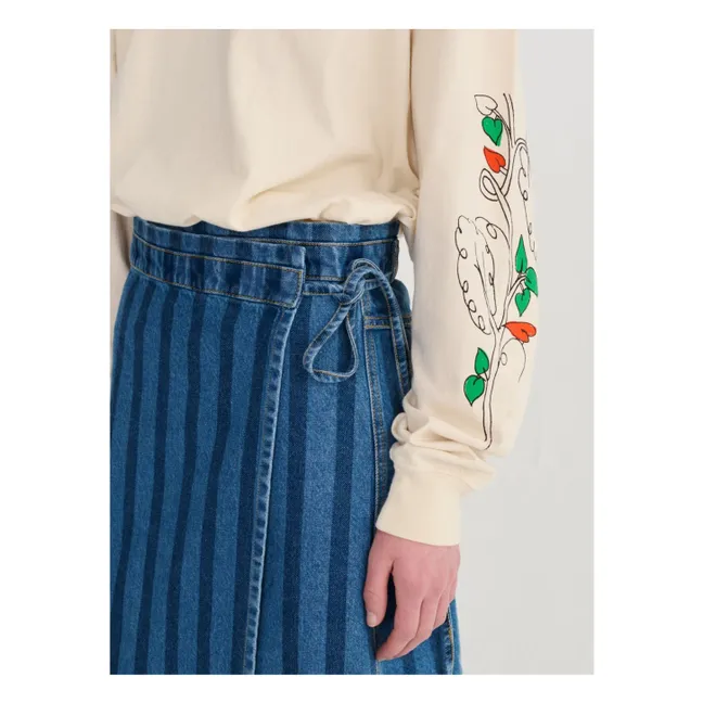 Denim organic cotton skirt | Blue