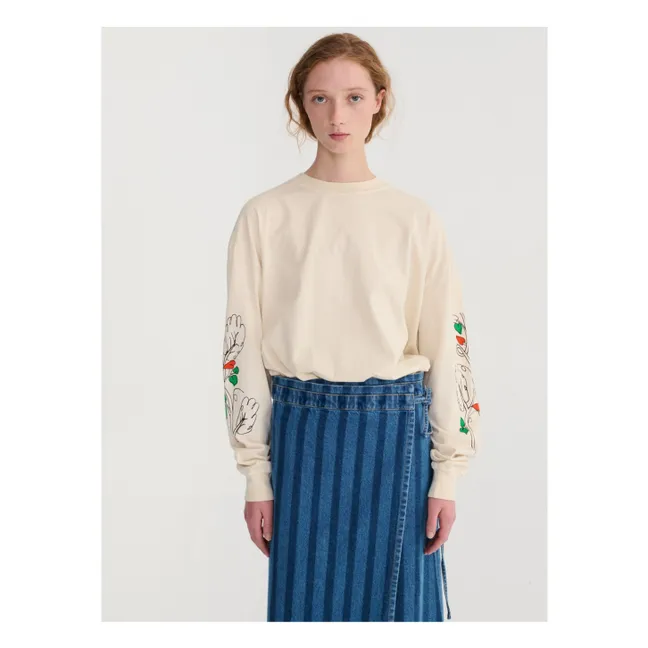 Denim organic cotton skirt | Blue