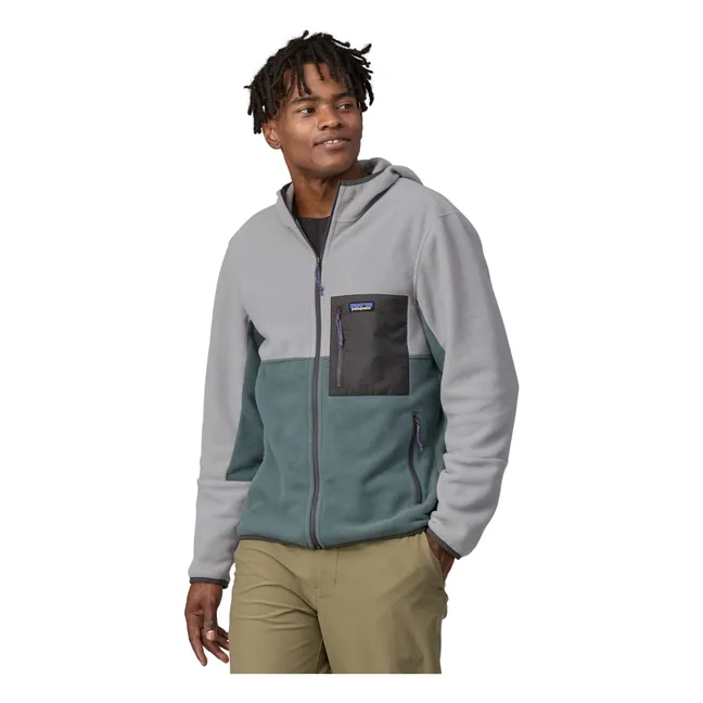 Microdini Zip Fleece Fibras recicladas | Verde Gris