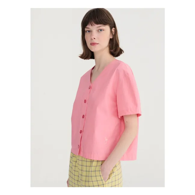 Blouse Paper Touch Coton Bio | Rose
