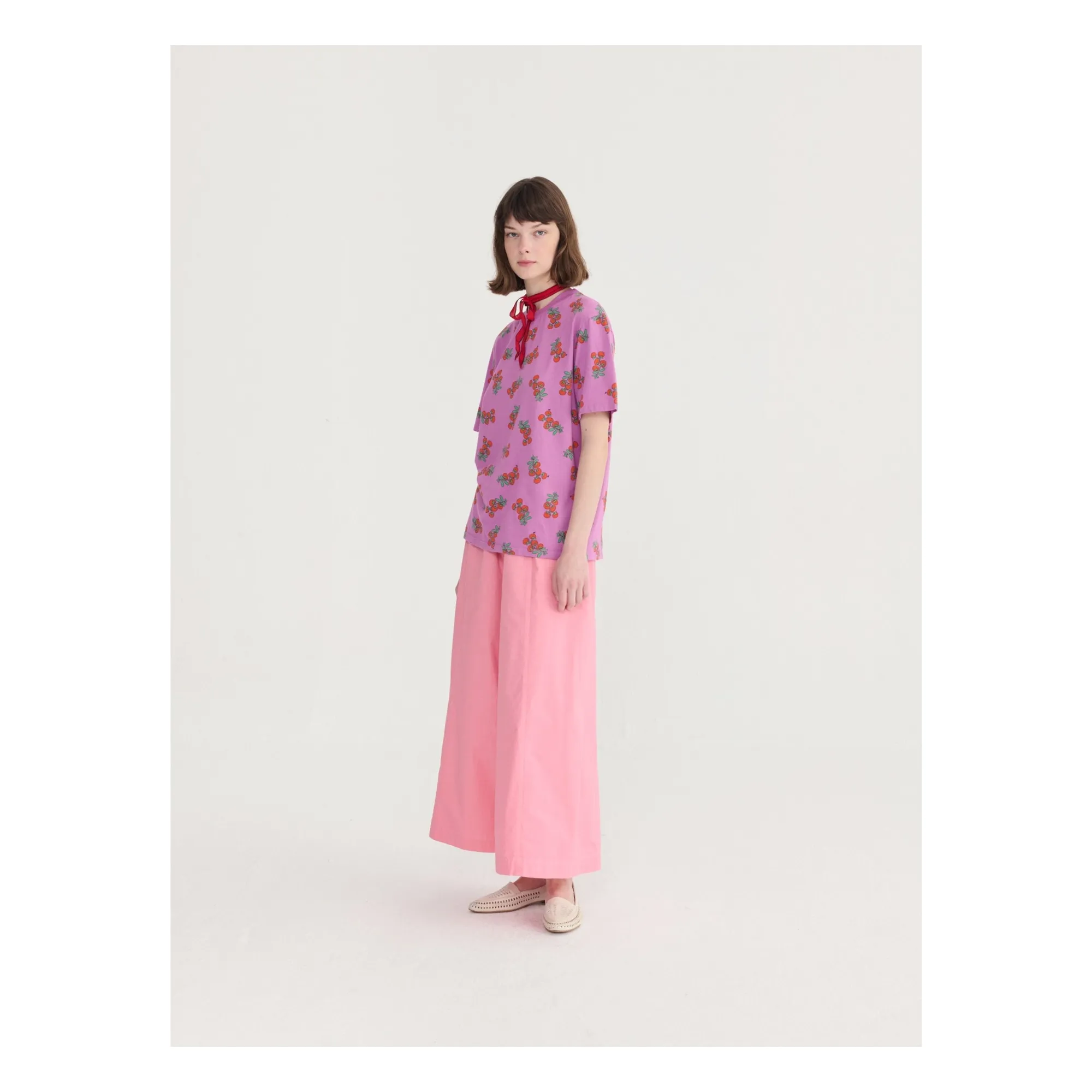 Pantalon Paper Touch Coton Bio | Rose- Image produit n°4
