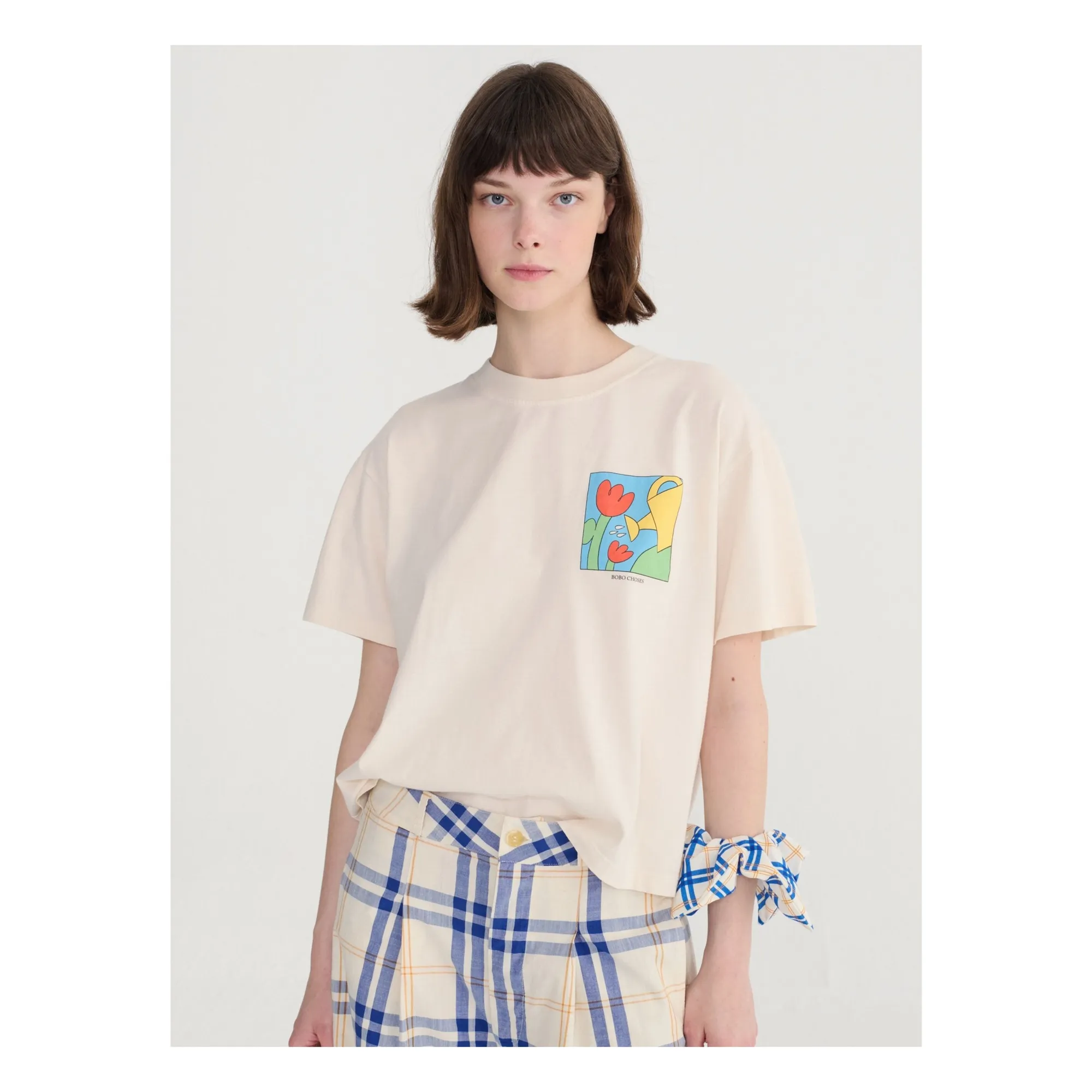 T-shirt Gardening Time Coton Bio | Ecru- Image produit n°1