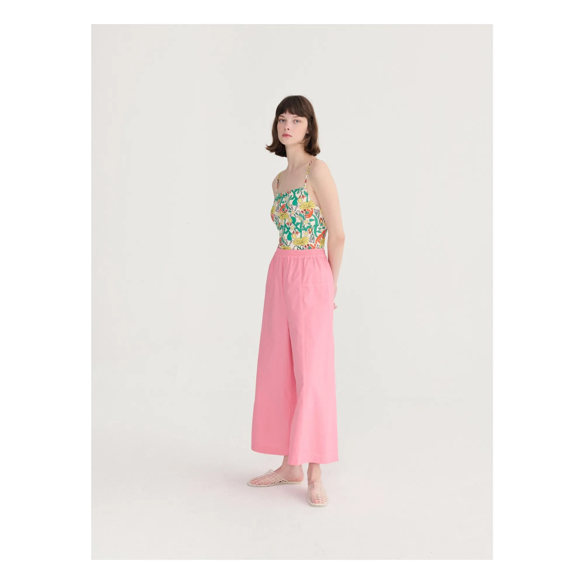 Pantalon Paper Touch Coton Bio | Rose- Image produit n°8