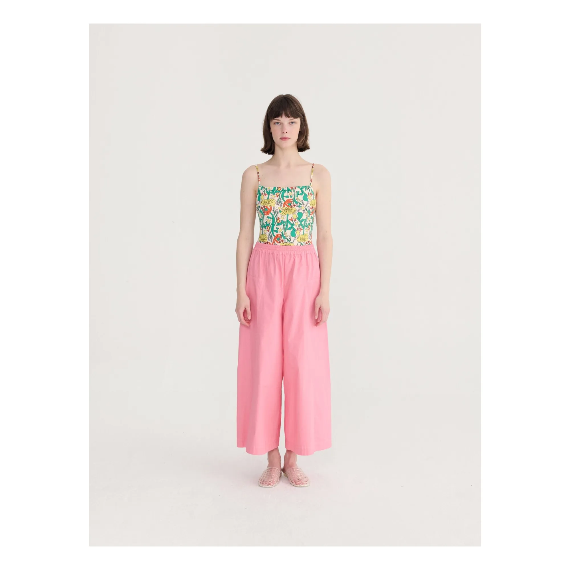 Pantalon Paper Touch Coton Bio | Rose- Image produit n°7