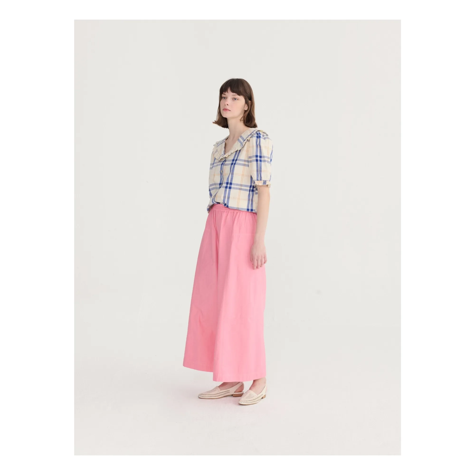 Pantalon Paper Touch Coton Bio | Rose- Image produit n°6