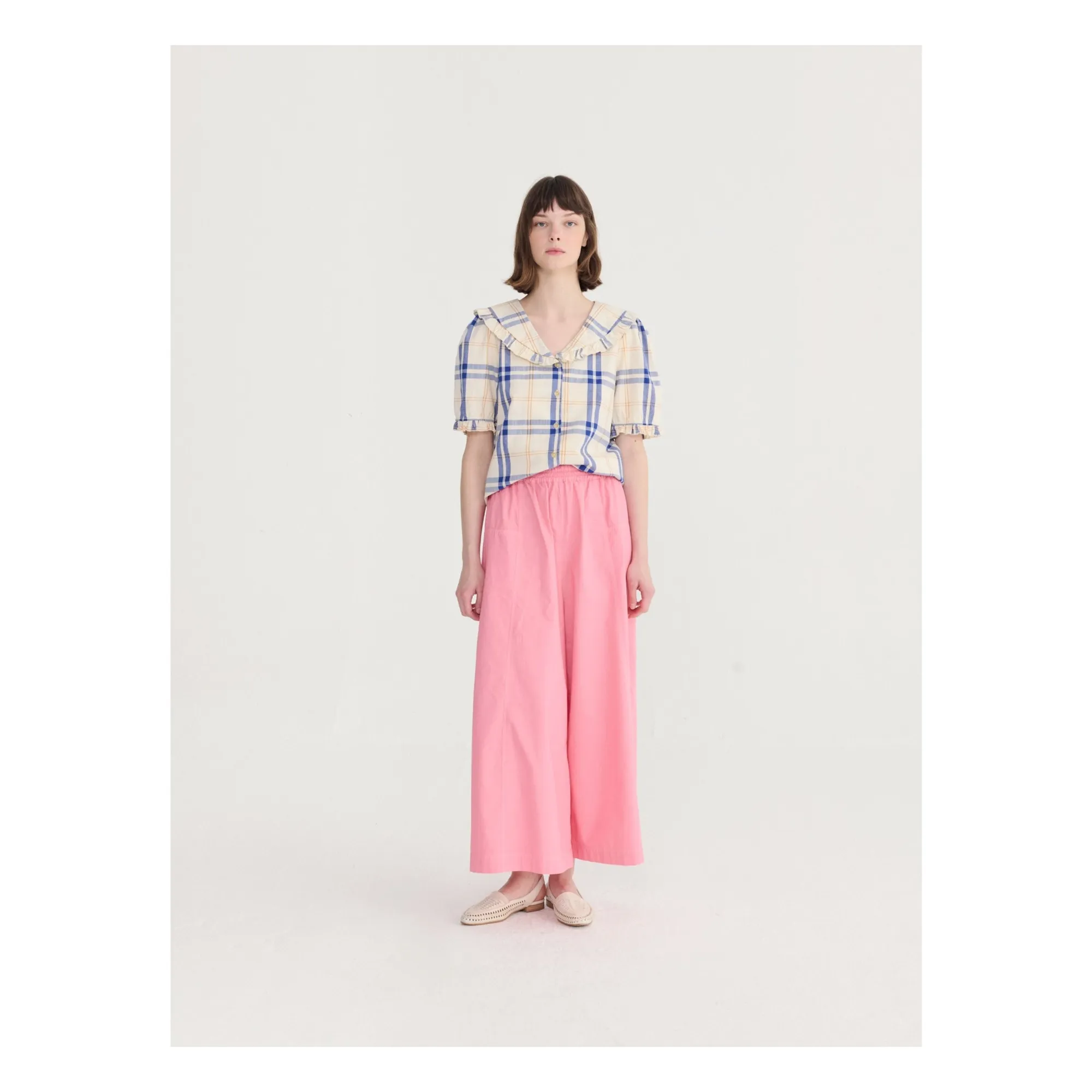 Pantalon Paper Touch Coton Bio | Rose- Image produit n°5