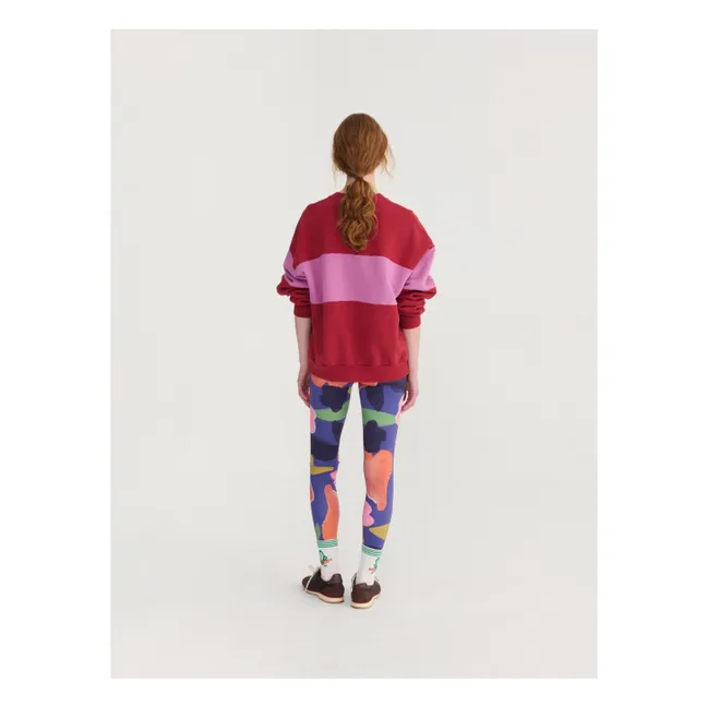 Color Block organic cotton sweatshirt | Red