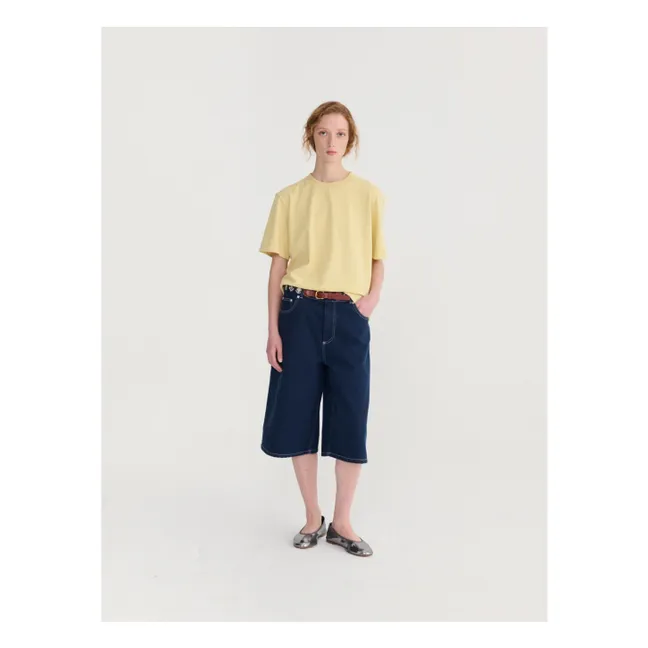 Bermuda Denim Coton Bio | Bleu