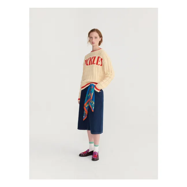 Bermuda Denim Coton Bio | Bleu