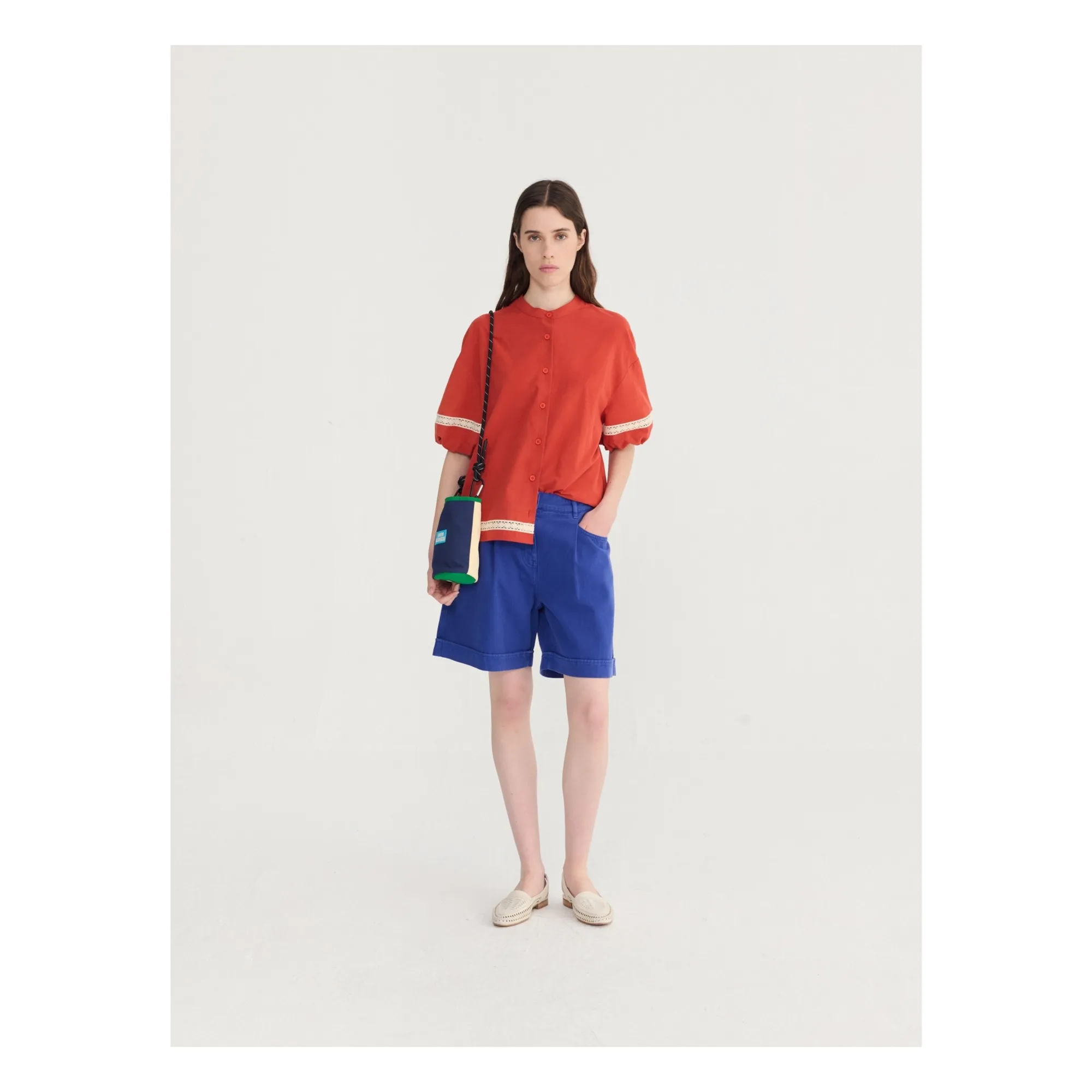 Bermuda Coton Bio | Bleu- Image produit n°8