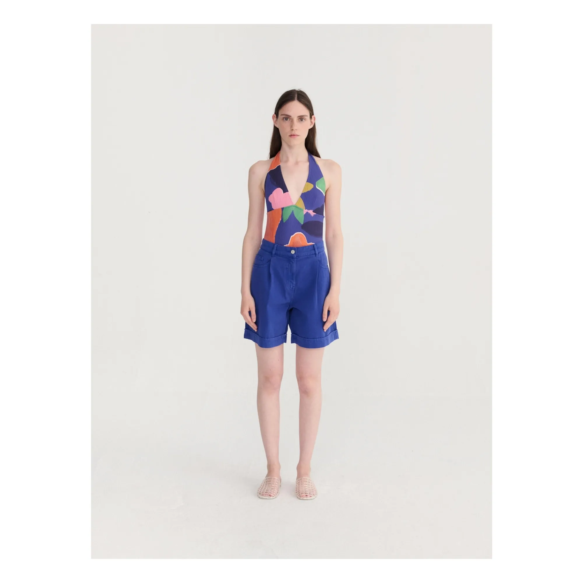 Bermuda Coton Bio | Bleu- Image produit n°7
