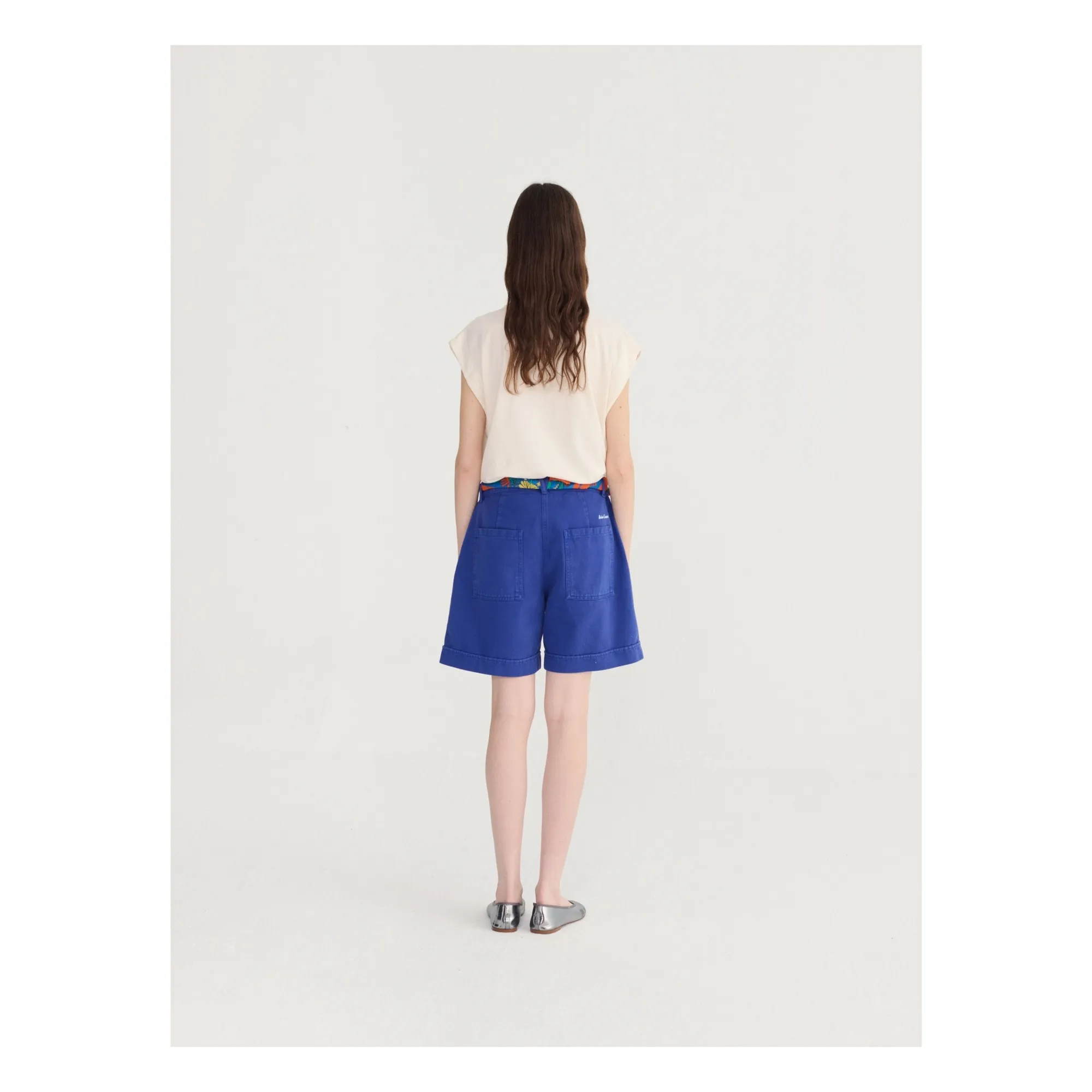 Bermuda Coton Bio | Bleu- Image produit n°5