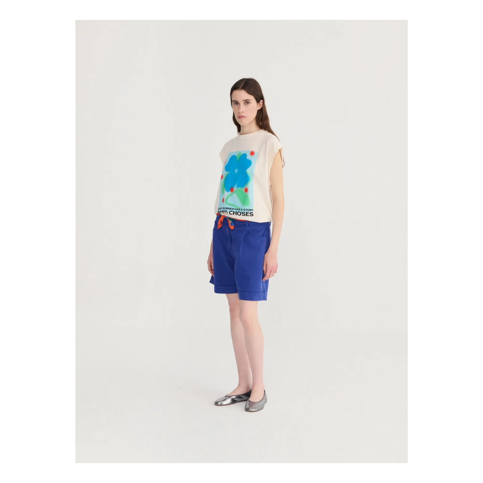 Bermuda Coton Bio | Bleu- Image produit n°2