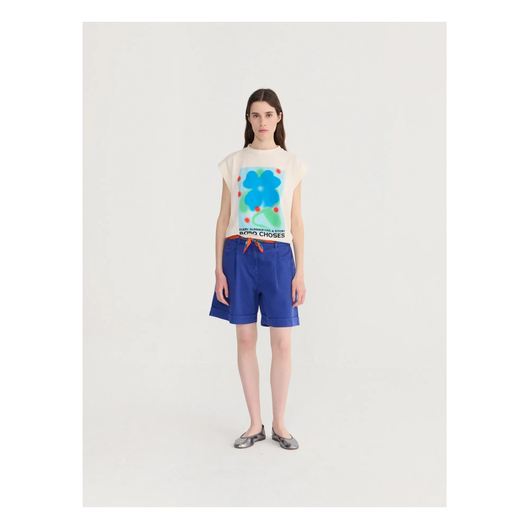 Bermuda Coton Bio | Bleu- Image produit n°1