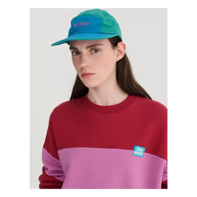 Color Block organic cotton sweatshirt | Red