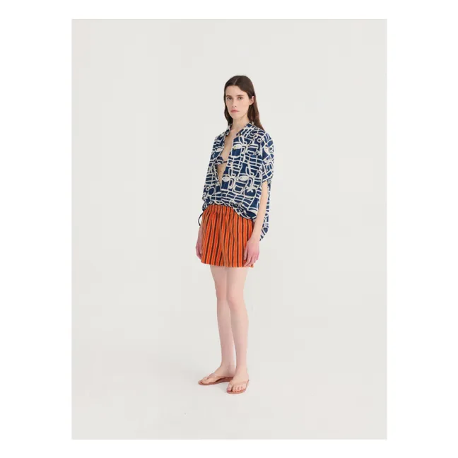 Chemise Cookery Festival Coton Bio | Bleu marine