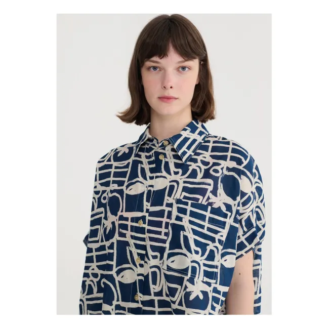 Chemise Cookery Festival Coton Bio | Bleu marine